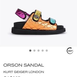 Kurt Geiger Orson Metallic Multi-Color Sandals Size 10